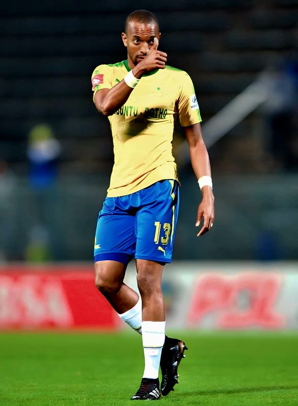 Tiyani Mabunda focused during a Mamelodi Sundowns match